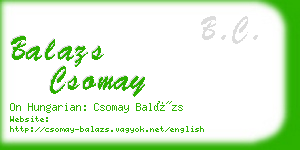 balazs csomay business card